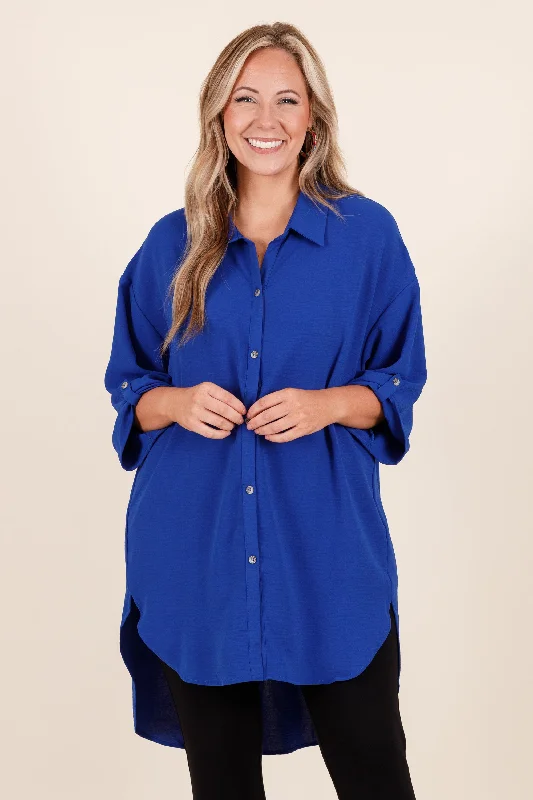 Unmissable Offer Risks To Take Top, Royal Blue