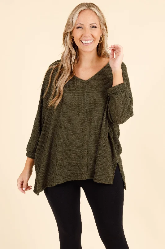 Weekend Deals That Impress No Changes Pullover, Dark Olive