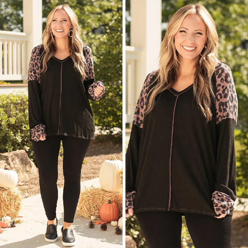 Weekend Savings Spectacular Wild Friend Top, Black