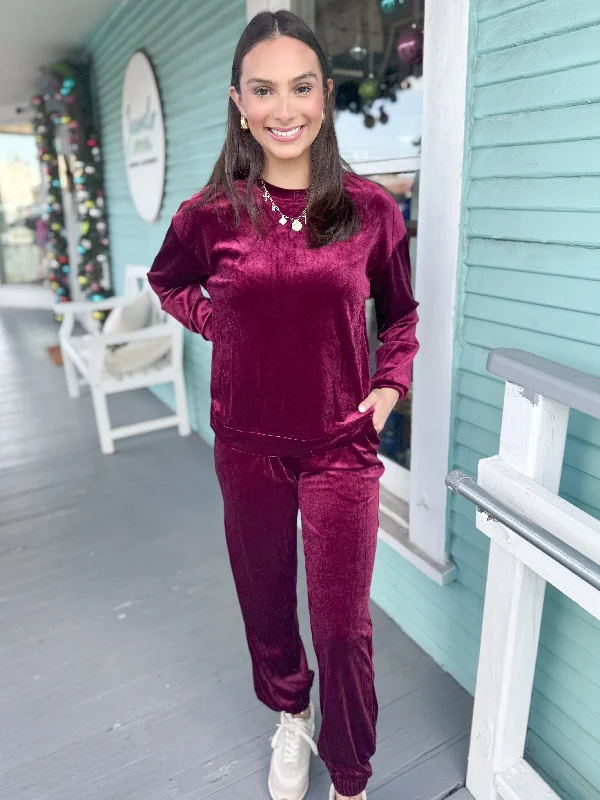 Unmissable Offer The Victoria Velvet Set-Red