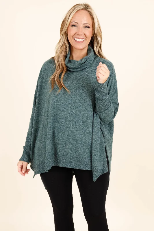 Weekend Savings Spree Who We Are Sweater, Hunter Green