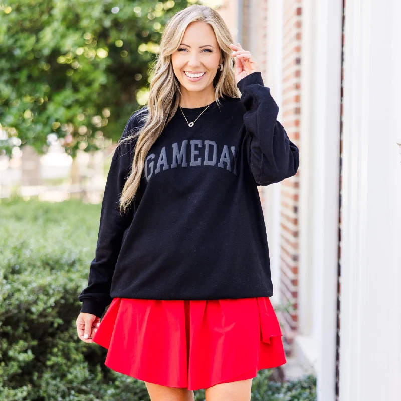 Weekend Offers That Dazzle Get Ready, It's Game Day Pullover, Black