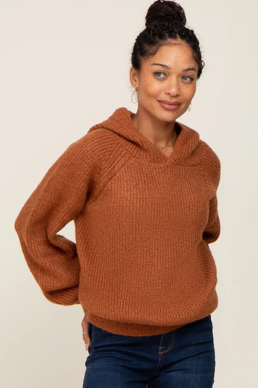 Weekend Discounts to Savor Camel Hooded Sweater