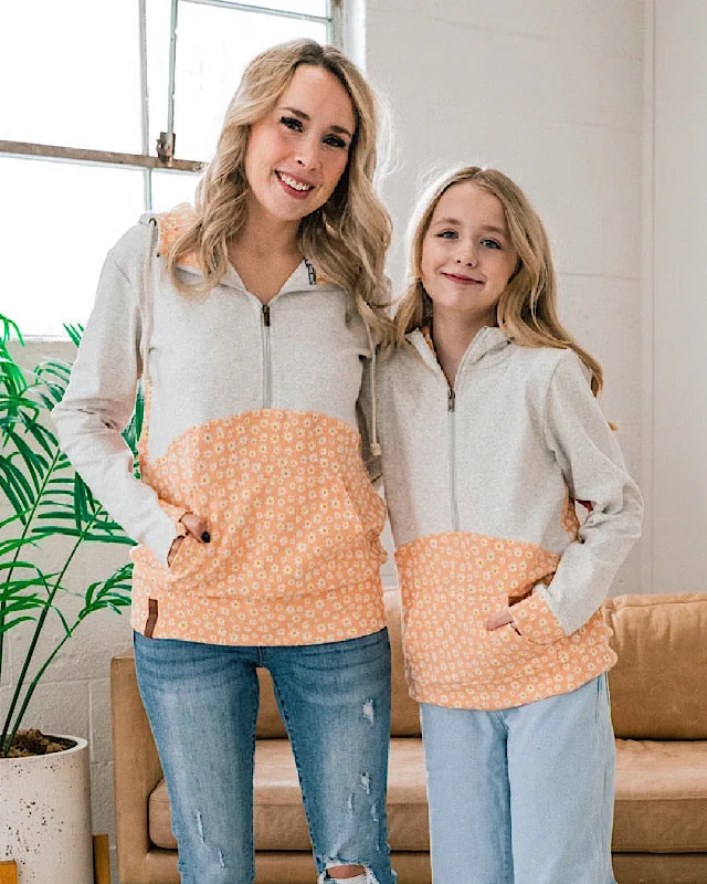 Weekend Discounts to Grab Ampersand Ave Hey Clementine HalfZip Sweatshirt - Adult & Youth FINAL SALE