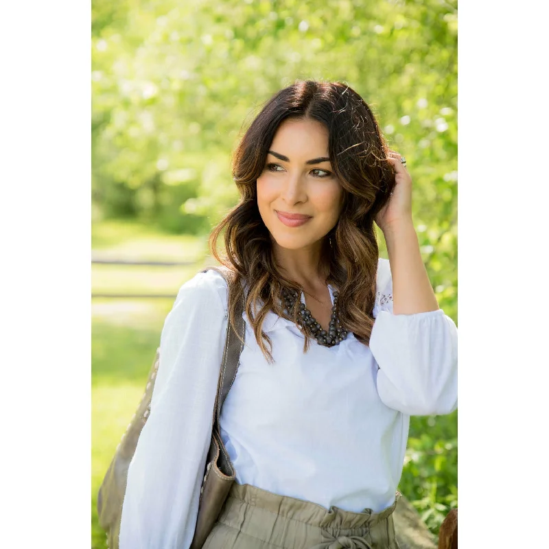Hurry In All the Details Ruffle Blouse