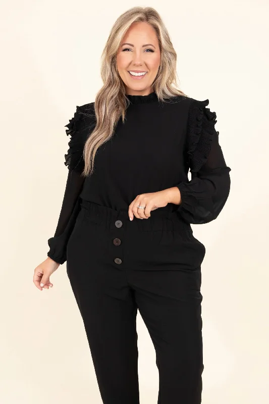 Extra Savings She's So Stunning Top, Black