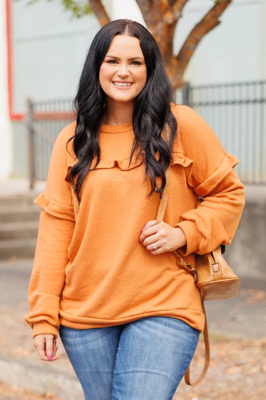 Weekend Bargains to Enjoy Toffee Kisses Pullover, Pumpkin