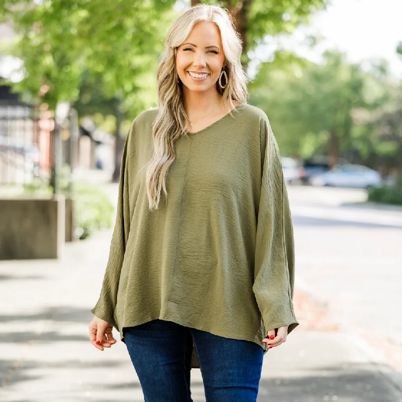 Weekend Deals That Amaze Take A Walk Top, Olive