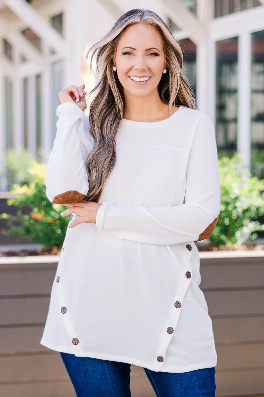 Weekend Shopping Bliss Battling Blush Top, Ivory