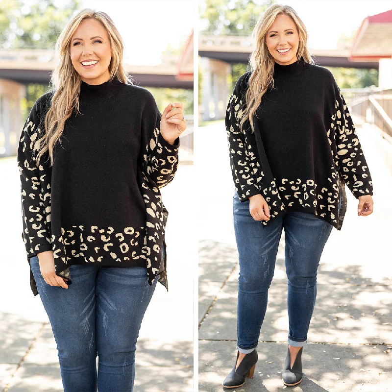 Limited Offer Time To Walk Away Sweater Tunic, Black