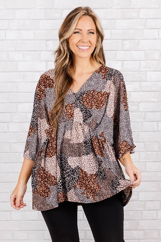 Unbeatable Deal Older But Never Wiser Top, Mocha Black