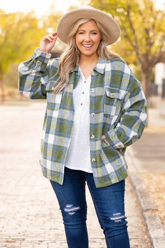Low Cost Forever Winter Shacket, Olive