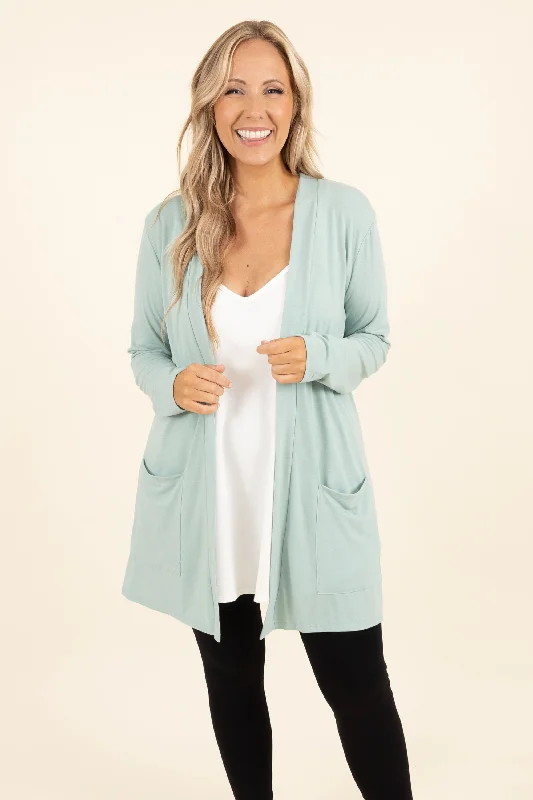 Extra Savings Kindness and Compassion Cardigan, Dusty Green