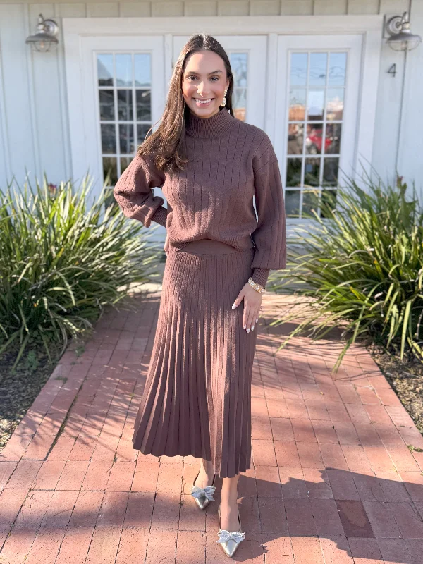Weekend Discounts to Snag The Tiffany Sweater Set-Brown