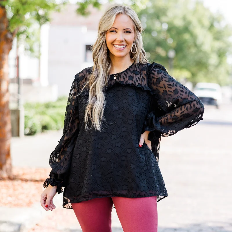 Weekend Deals That Dazzle Check Yourself Top, Black