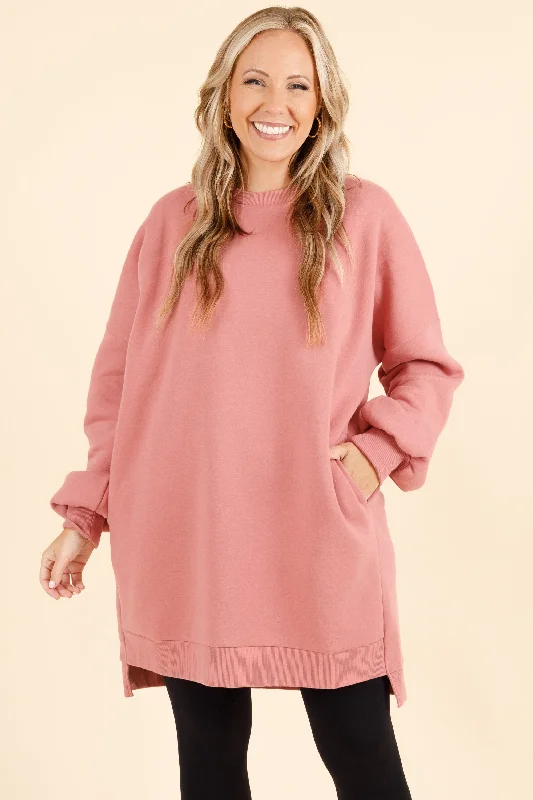 Weekend Bargains to Cherish Always In Style Tunic, Dusty Rose