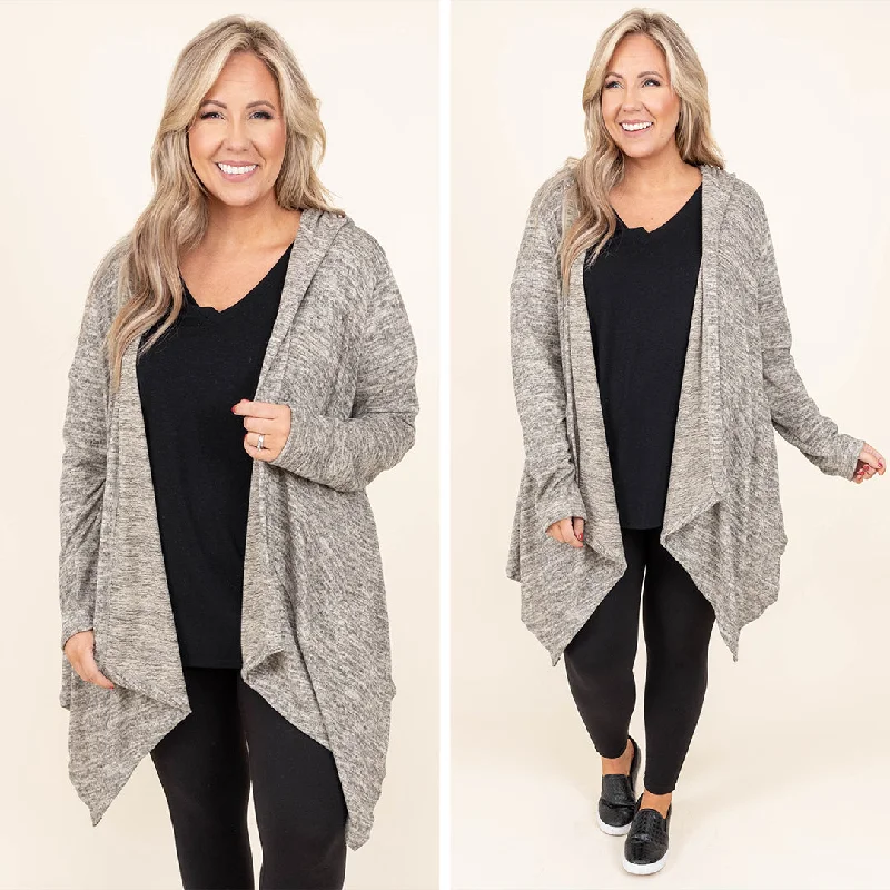 Today Only Two Sides To The Story Cardigan, Oatmeal