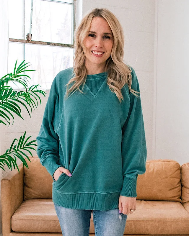 Weekend Savings Spectacular Girlfriend Crewneck Sweatshirt - Teal