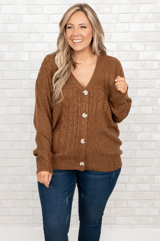 Weekend Bargains to Relish Cozy And Cute Cardigan, Brown