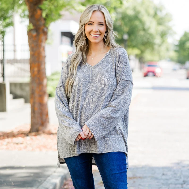 Major Deal Full Of Charm Top, Gray