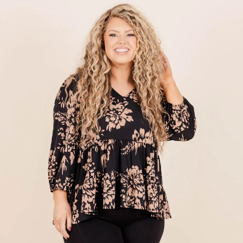 Huge Savings Canyon Moon Blouse, Black Multi
