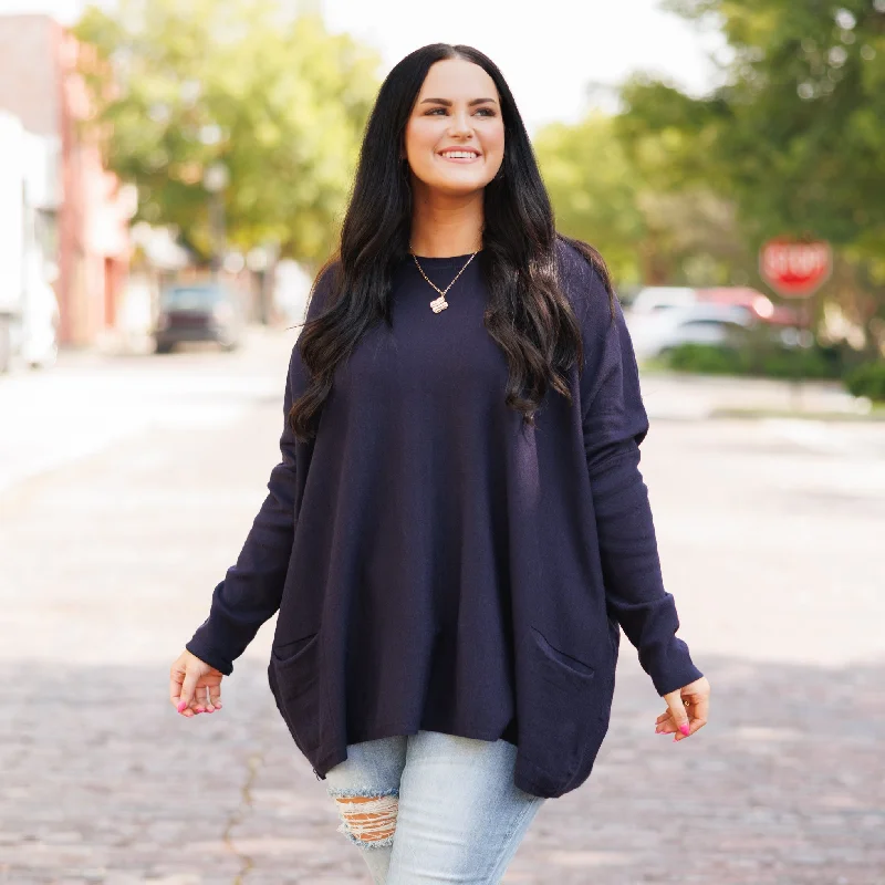 Weekend Deals That Excite Snow Whispers Tunic, Navy