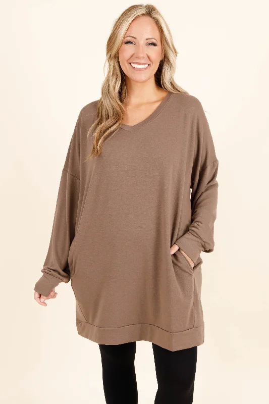 Pay Less Take It All Tunic, Mocha