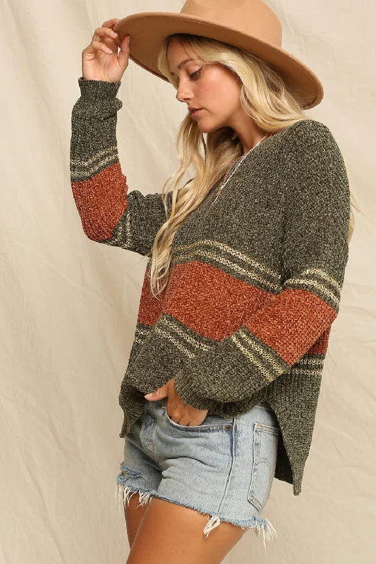The Best Deal Olive Knitted Sweater