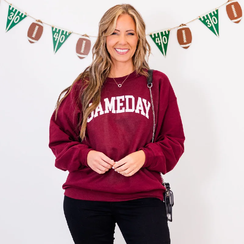 Weekend Offers That Excite Meet Me At The Game Sweatshirt, Maroon