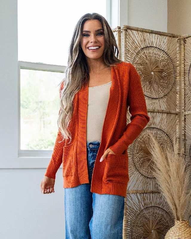 Reduced Rates Iris Open Front Cardigan - Copper