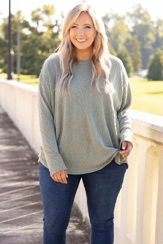 Fantastic Savings Waiting For My Time Top, Olive