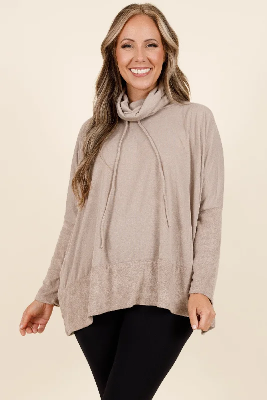 Online Exclusive Sewing Smiles Top, Mocha