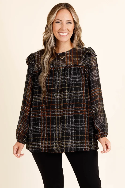 Midnight Sale Turning Pages Top, Black