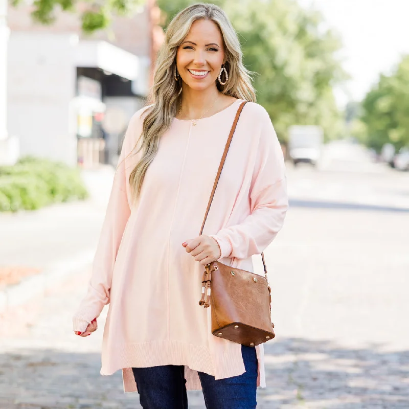 Savings Event Miss Who You Were Sweater, Dusty Blush