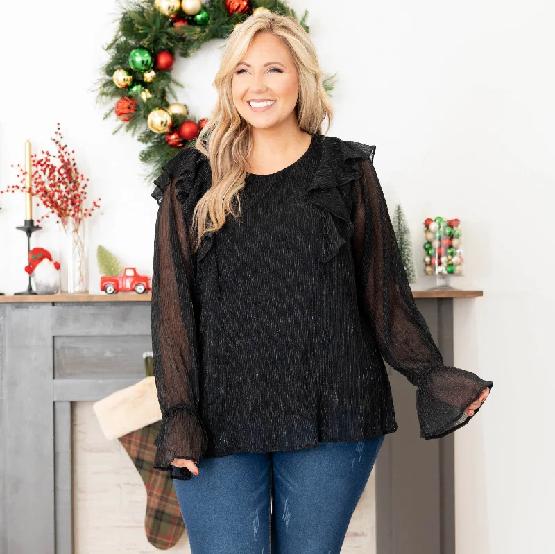 Value Pack Stay Out All Night Blouse, Black