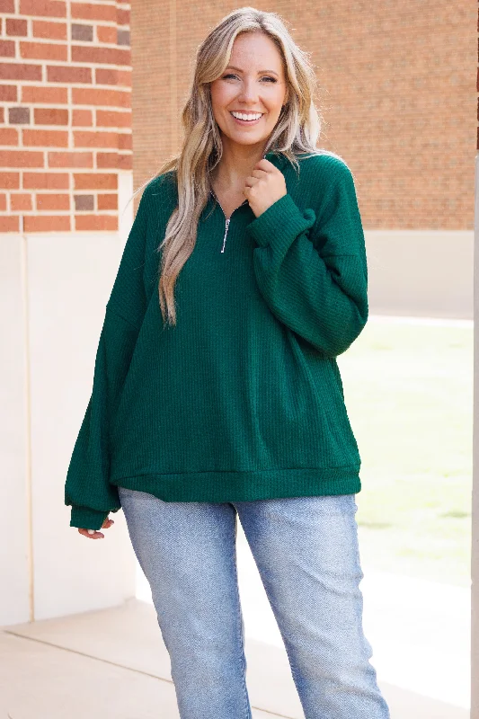 Weekend Discounts to Celebrate Have Courage Pullover, Hunter Green
