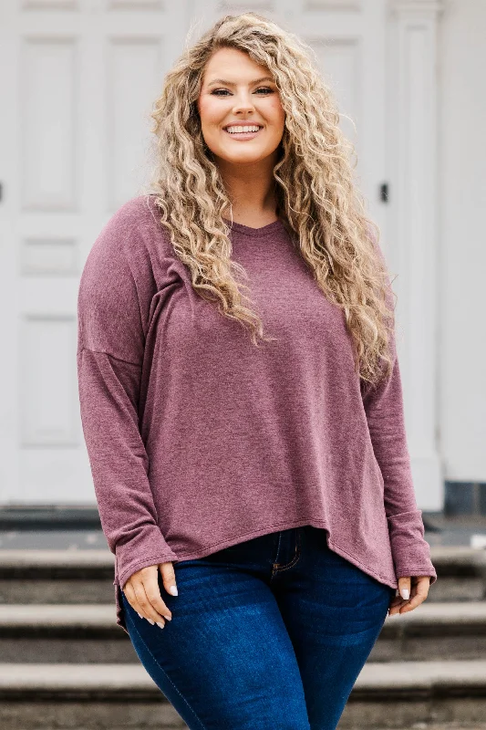 Weekend Discounts to Indulge In Thought Of The Thrill Top, Burgundy