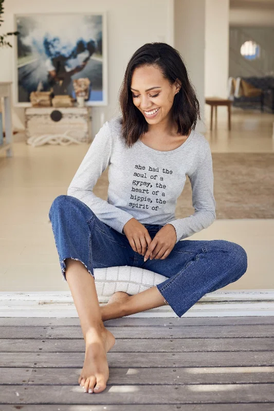 Weekend Specials to Snag "Heart of a Hippie" Long Sleeve Tee