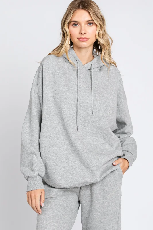 Weekend Discounts to Enjoy Heather Grey Drawstring Hoodie