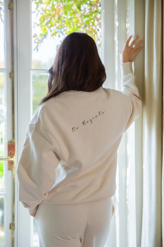 Can't Resist "No Regrets" Cozy Crewneck Heavy Sweater