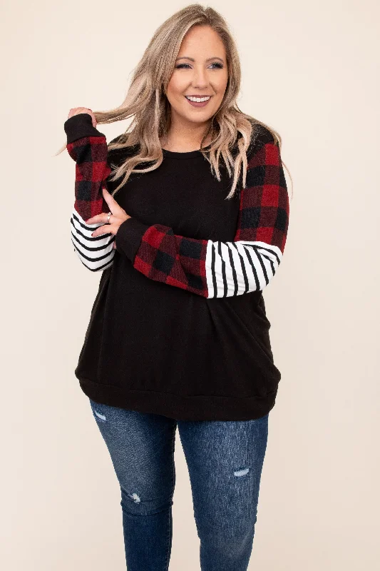 Weekend Discounts to Delight Last Time Around Top, Black