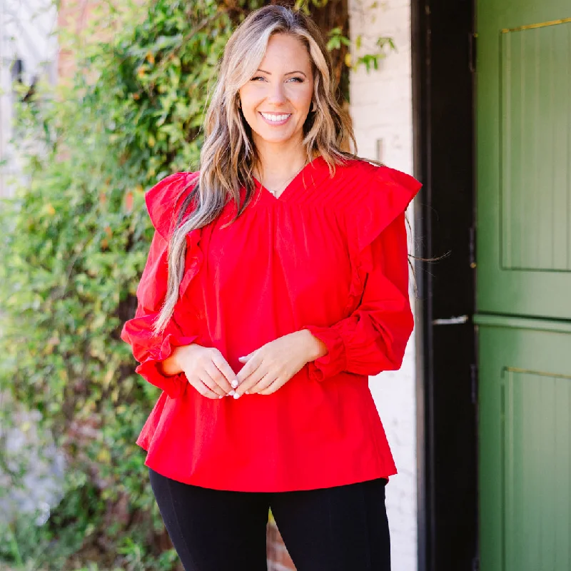 Can't Resist Flutter About Top, Red