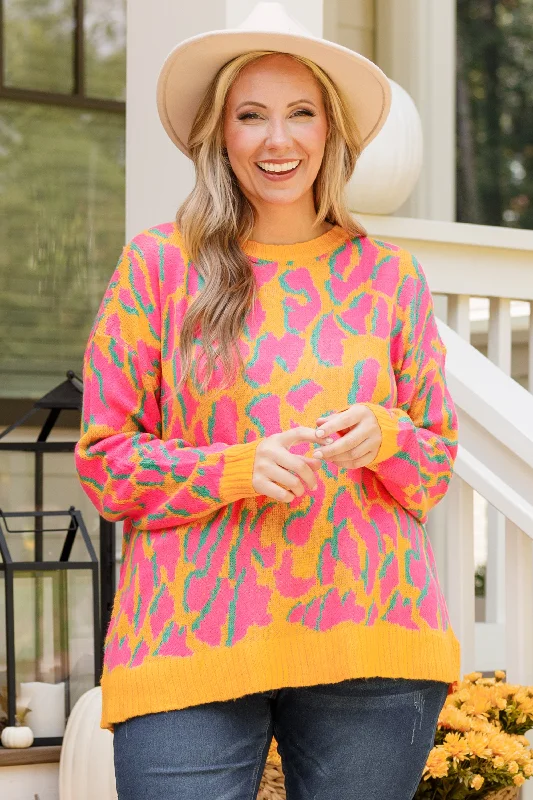 Shop the Weekend Away Love The Wild Side Sweater, Orange