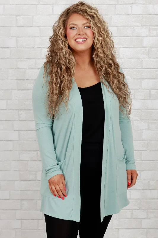 Half Price Kindness And Compassion Cardigan, Light Green