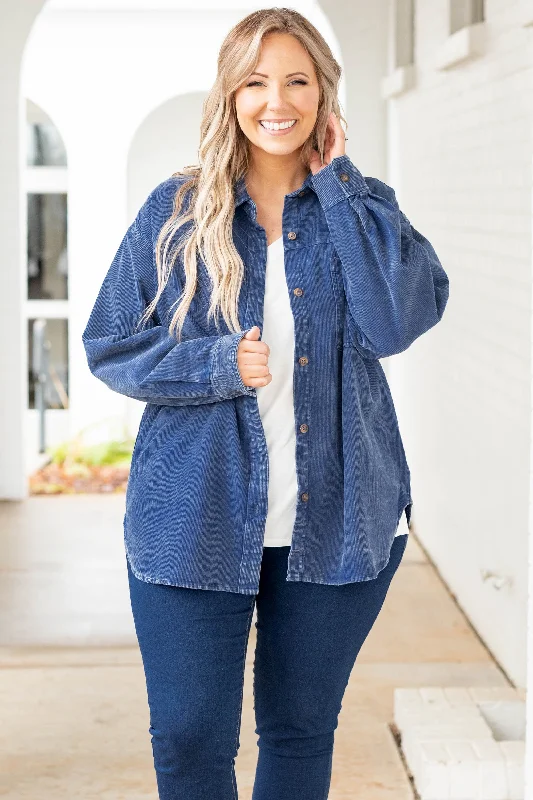 Weekend Offers That Amaze Warmhearted Welcomes Shacket, Navy