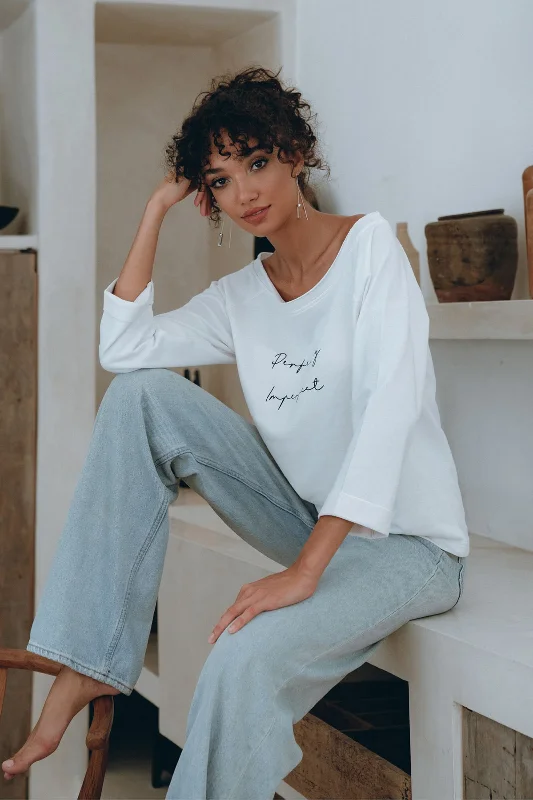 Quick Deals "Perfectly Imperfect" At Home Sweater