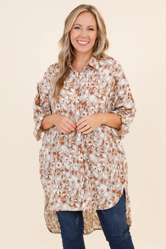 Lowest Price Kiss All Goodbye Top, Taupe