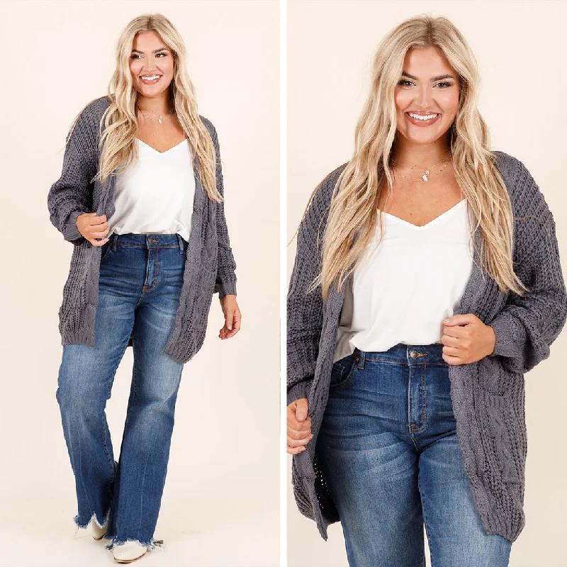 Weekend Bargains to Cherish Wonderful Winters Cardigan, Gray