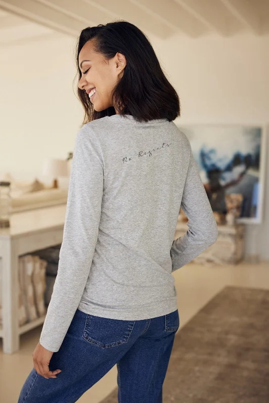 Weekend Deals That Sparkle "No Regrets" Long Sleeve Tee