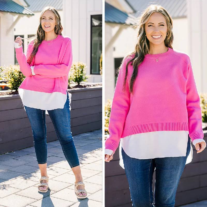 Super Savings My Ideal Type Sweater, Pink